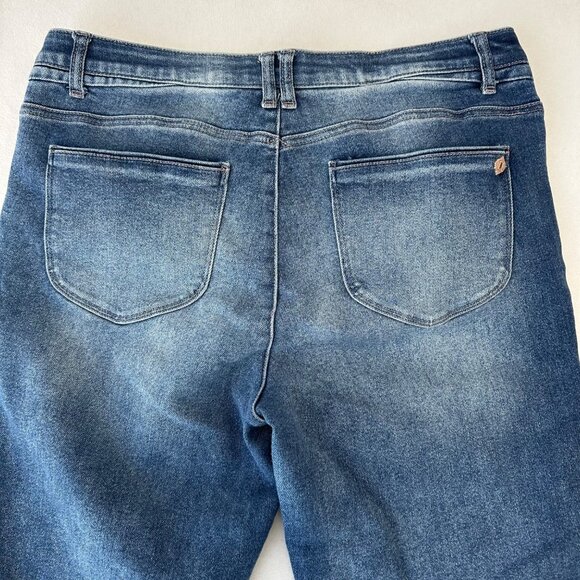 Democracy Womens Absolution Cropped Bootcut Jeans Size 16 Faded Blue Stretch - Picture 5 of 12